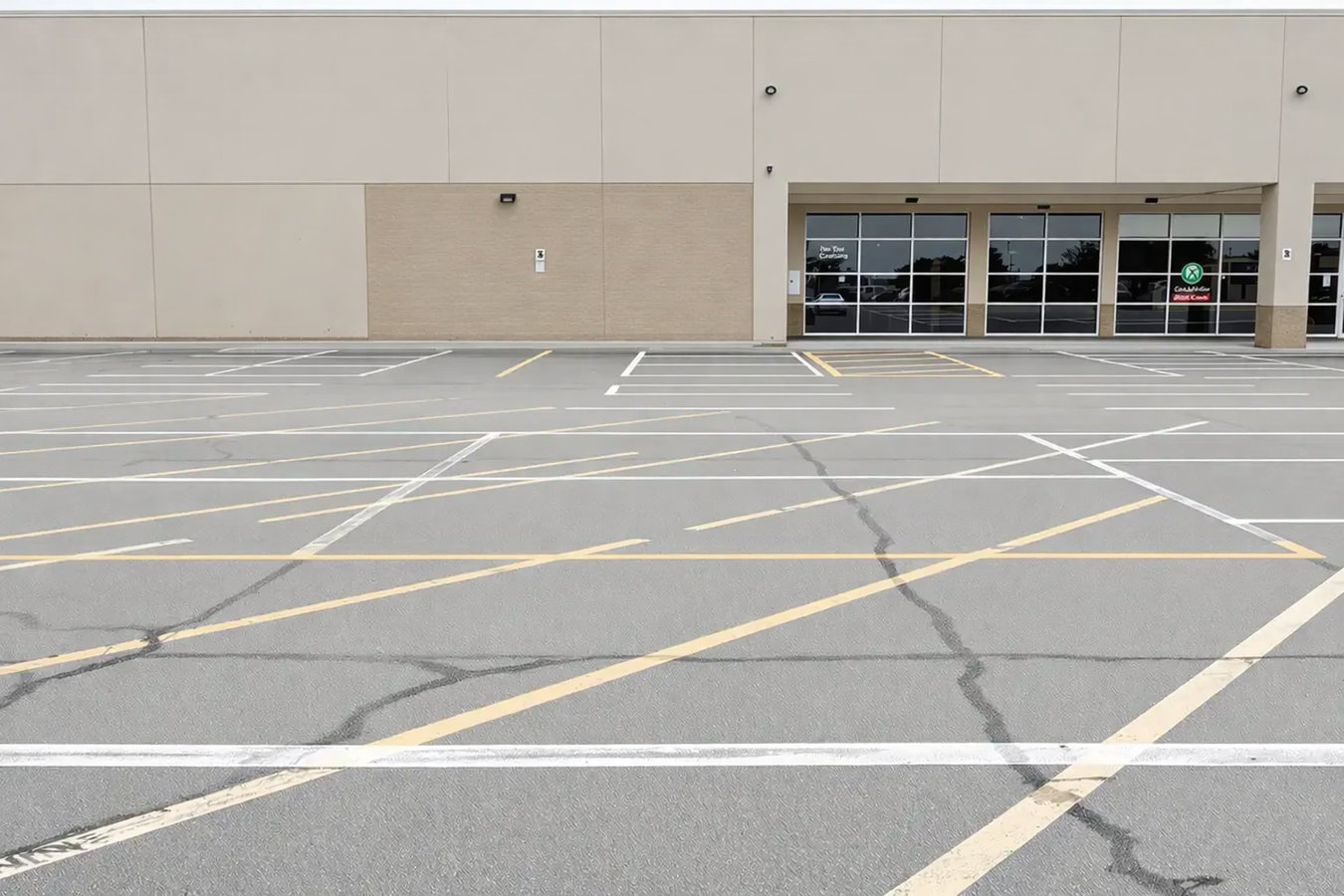 Concrete parking lot building in Springdale, AR